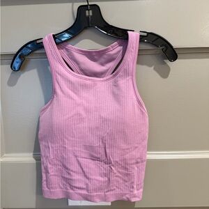 Lululemon ebb to street cropped tank - pink